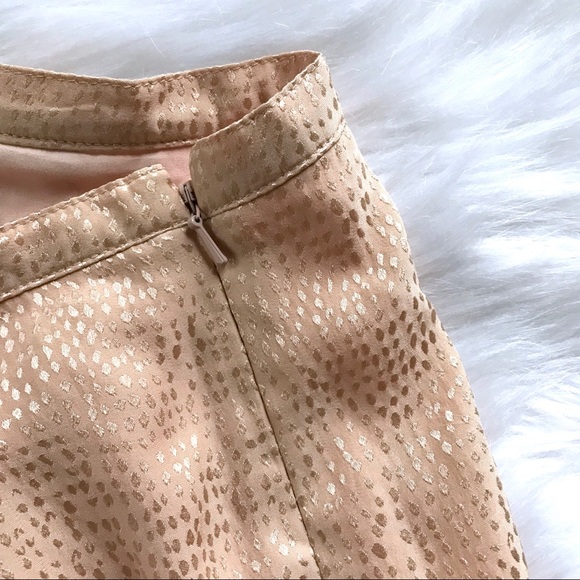 MADEWELL Broadway & Broome Peach Gold Silk Skirt - Picture 3 of 6